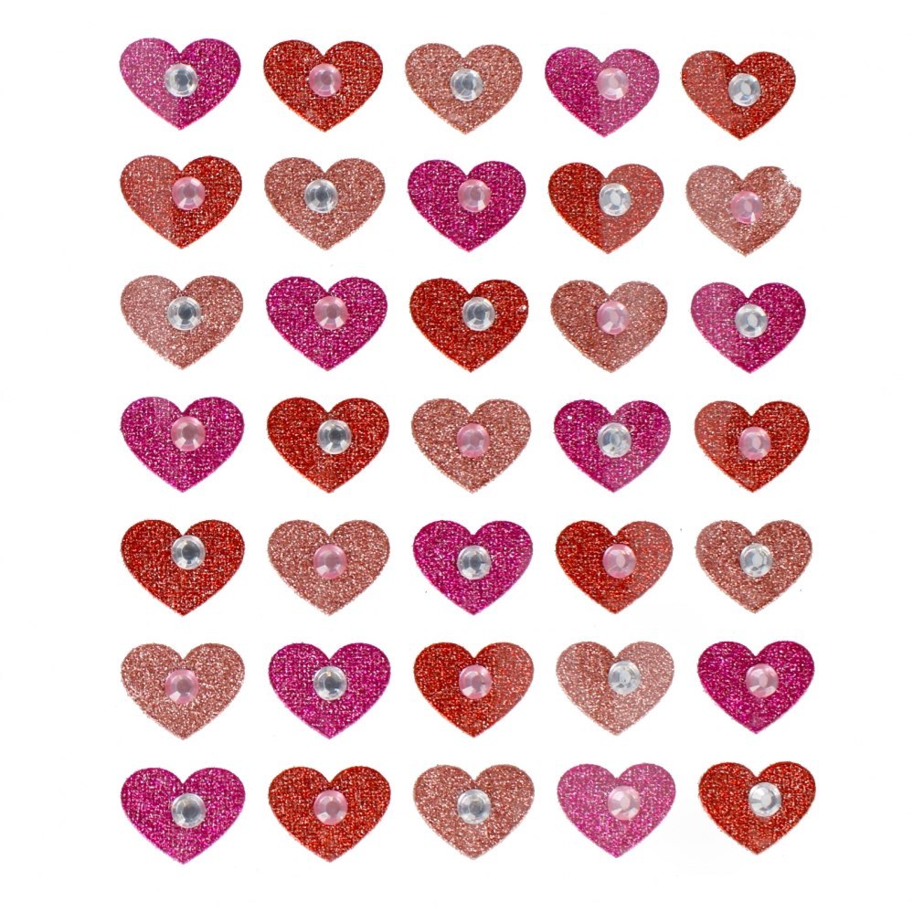 STICKERS HEART GLITTER CRAFT WITH FUN 501869 CRAFT WITH FUN